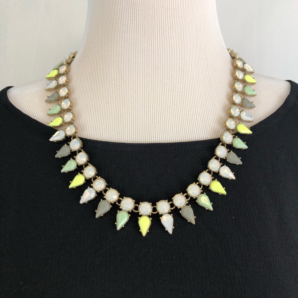 J. Crew Crystal Spear Rhinestone Necklace - Picture 1 of 3